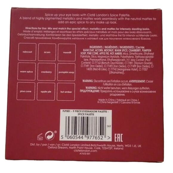 Ciate London Spice Palette Warm Shades Pink Brown Nude 9 Shades Compact Mirror - Picture 2 of 3